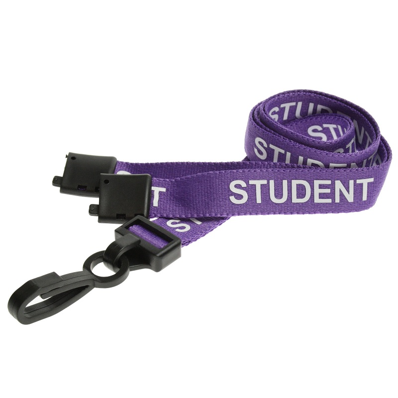 Billede af Student lilla lanyard / Halssnor / Keyhanger / Nøglesnor / Halsrem 15 mm med plast krog. 60270595