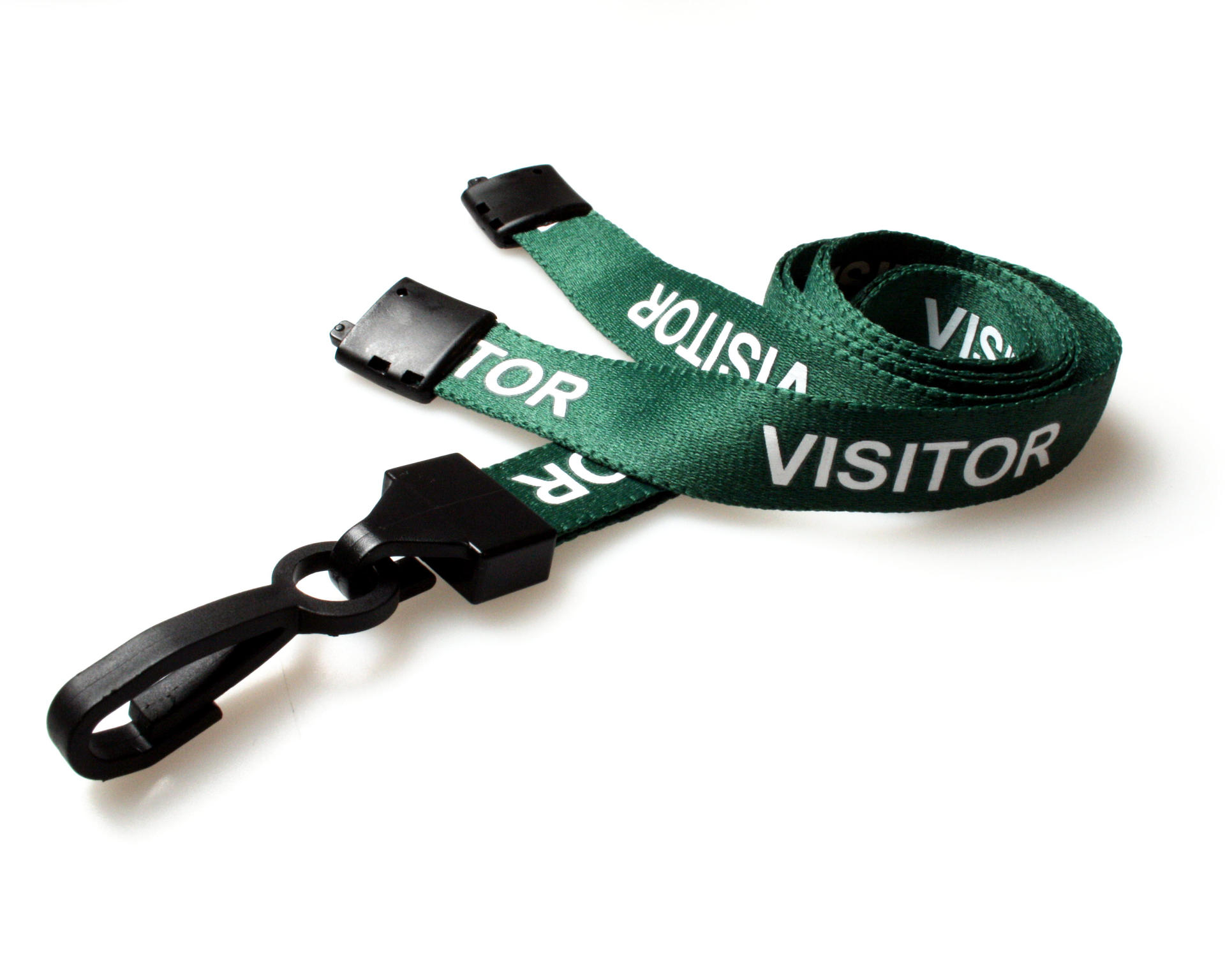 Billede af Visitor grøn lanyard / Halssnor / Keyhanger / Nøglesnor / Halsrem 15 mm med plast krog. 60270603